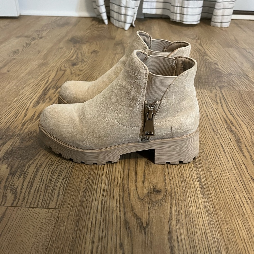 Tan booties